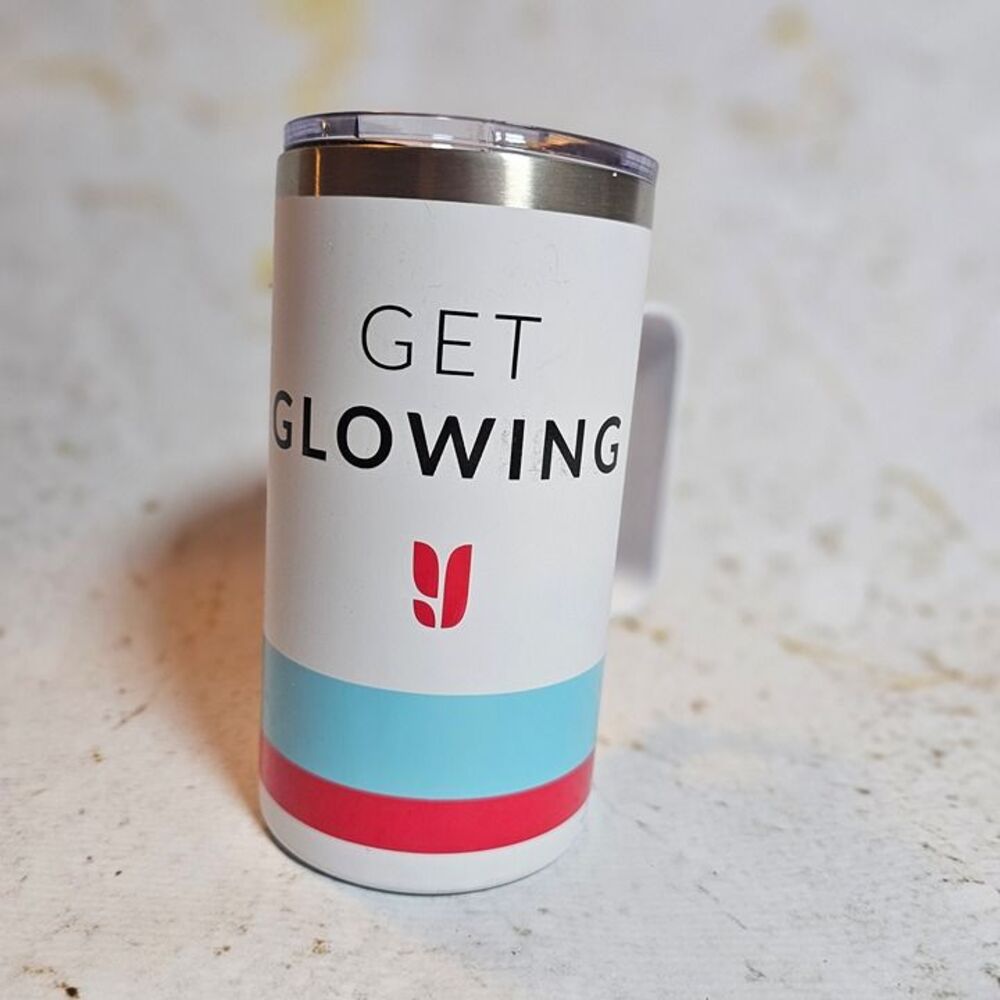 NEW Younique Get Glowing Tumbler with Handle – Insulated Stainless Steel Cup – L
